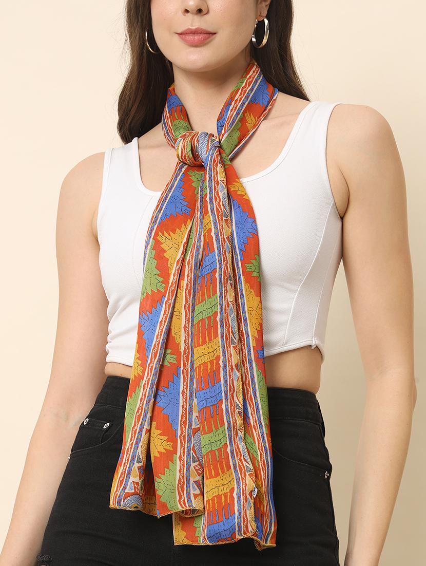 multi colored printed scarf - 20822169 - Zoom Image - 0