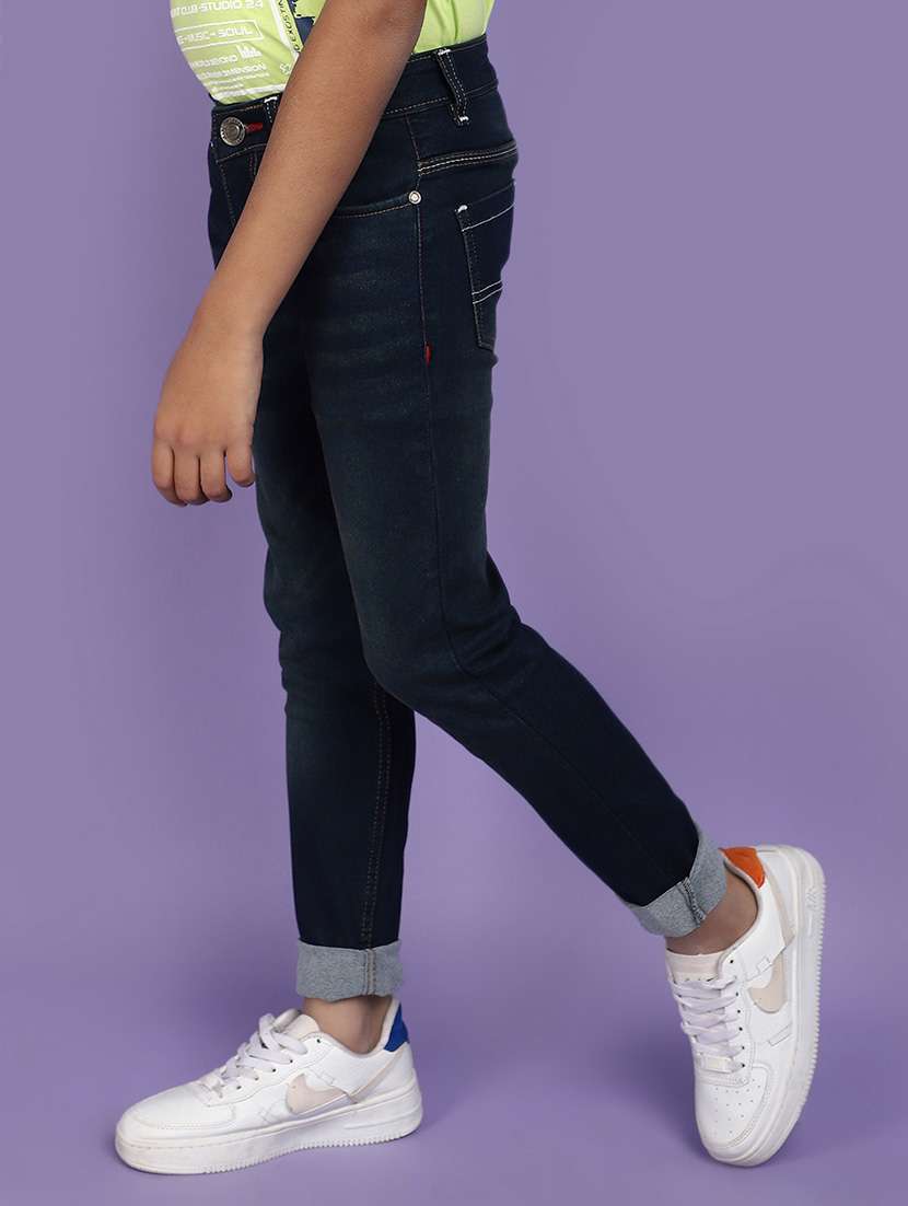 solid navy blue denim jeans - 20825603 -  Standard Image - 2