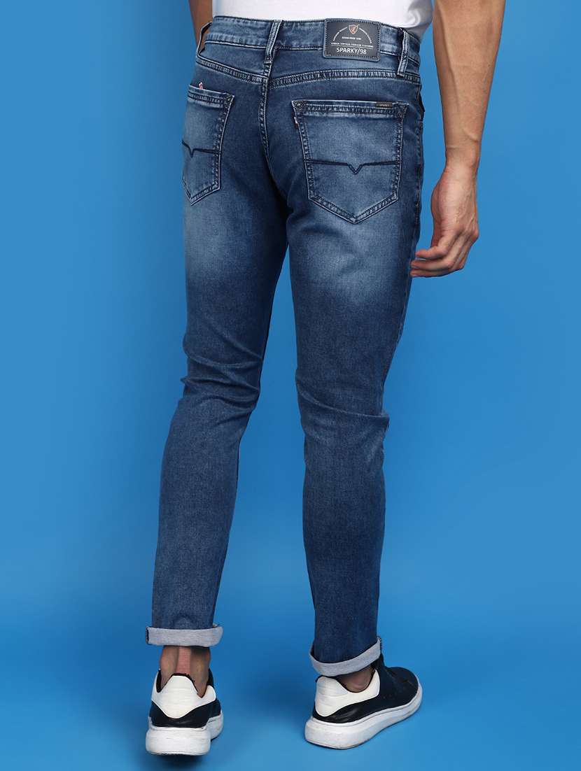 men mid rise plain denim jeans - 20825713 -  Standard Image - 2