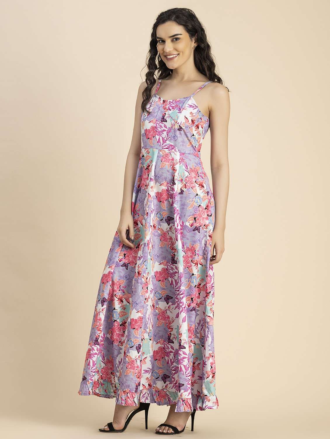 women white floral printed fit & flare dress - 20825749 -  Standard Image - 2