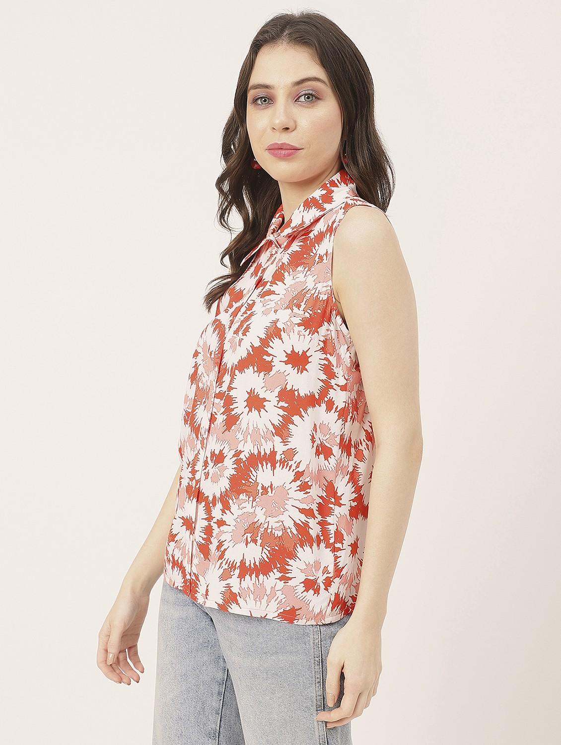 rust rayon printed shirt - 20825759 - Standard Image - 2