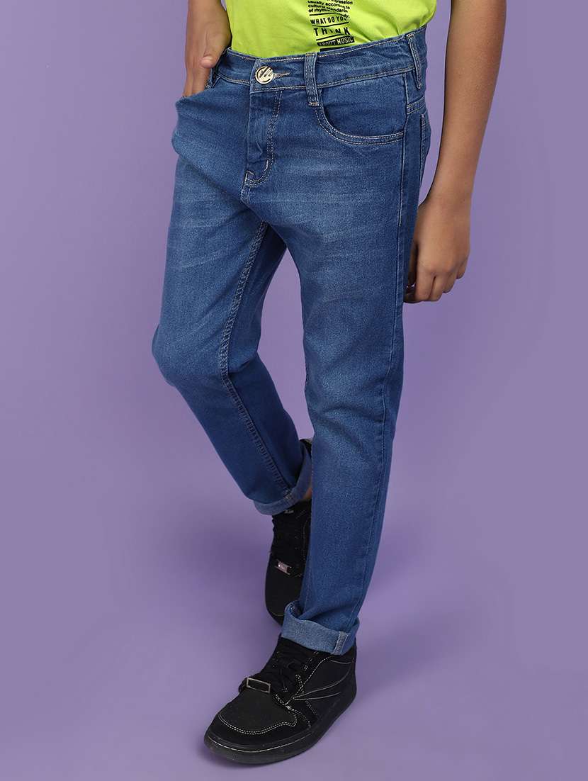 solid blue denim jeans - 20826433 -  Standard Image - 2