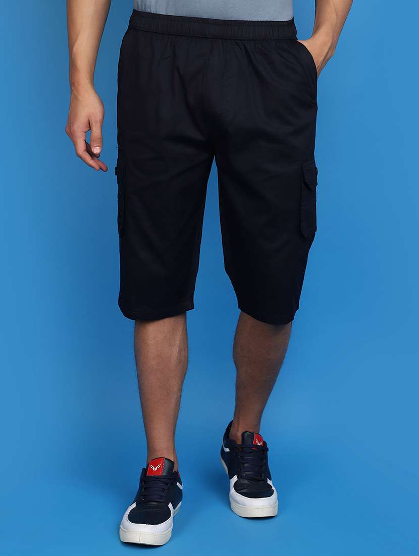 men cotton solids shorts