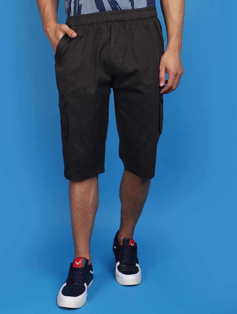 men cotton solids shorts