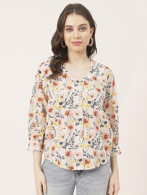 brige cotton floral shirt - 20827671 - Standard Image - 0