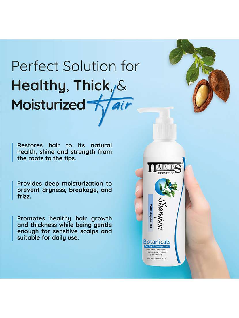 habibs professional hair shampoo with jojoba oil botanicals for anti hair fall shampoo intensive hair growth therapy - 20829593 -  Standard Image - 2
