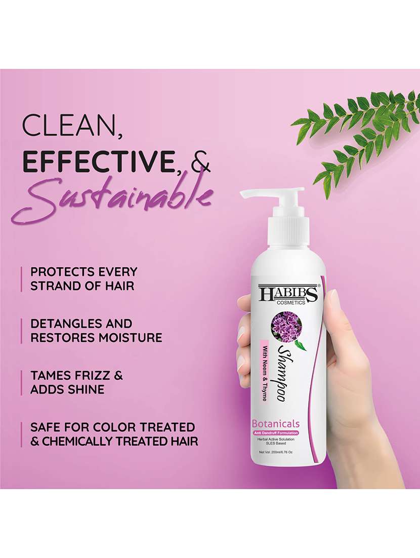 habibs professional anti-dandruff shampoo reduction in flaking, itching, & dry scalp with neem tulsi & thyme - 20829594 - Standard Image - 2