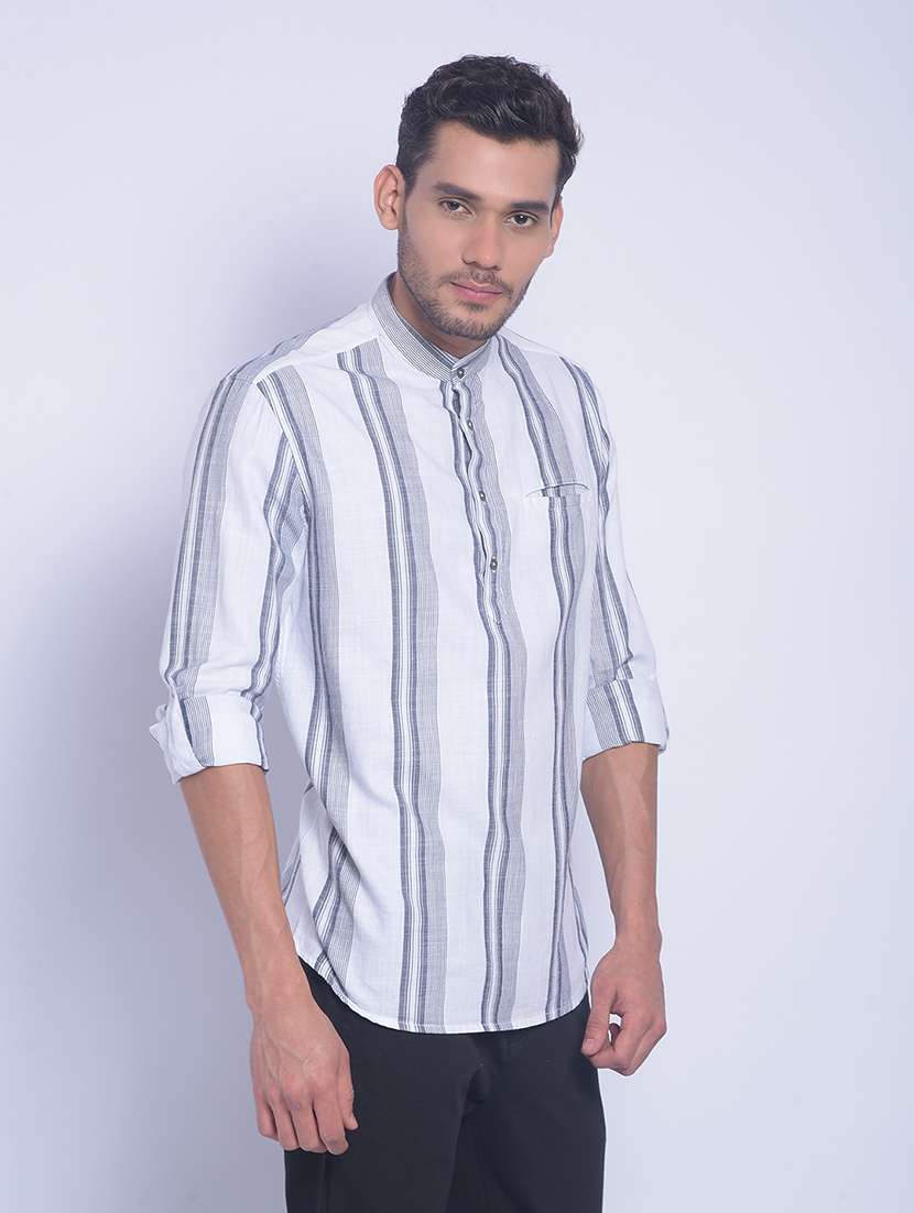 White Cotton Casual Shirt - 20829835 -  Standard Image - 2
