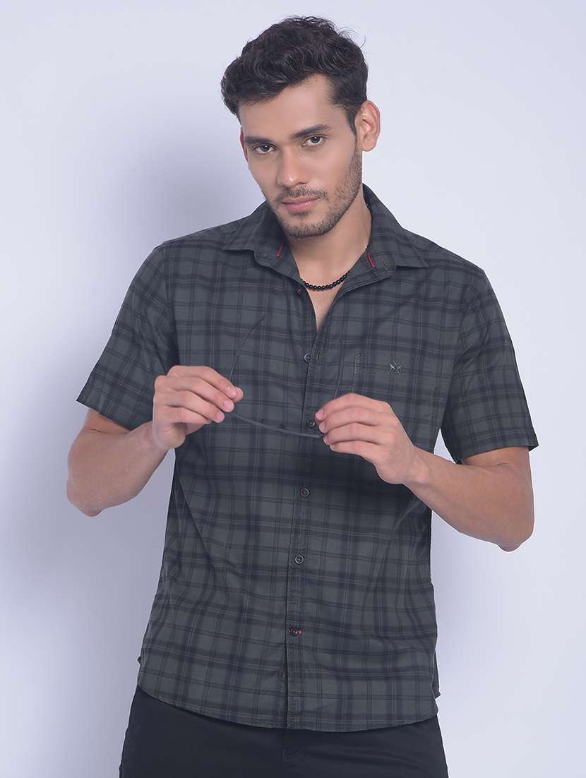 green cotton casual shirt