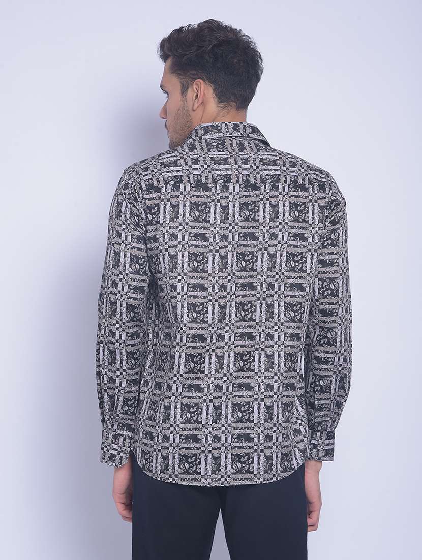 brown cotton casual shirt - 20829863 -  Standard Image - 2