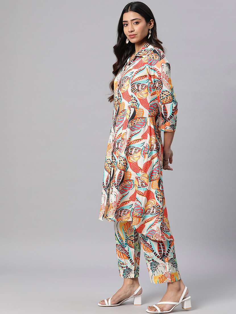 multi colored silk coord set - 20829957 -  Standard Image - 2
