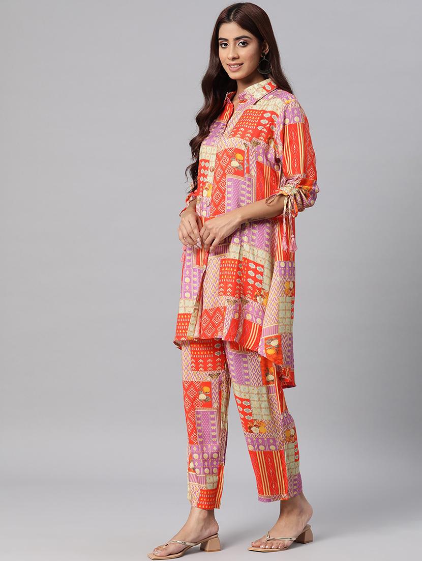 orange silk coord set - 20829959 - Standard Image - 2