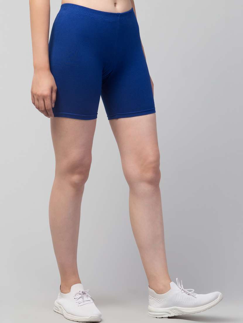 women's solid mid rise active wear shorts - 20830106 -  Standard Image - 2