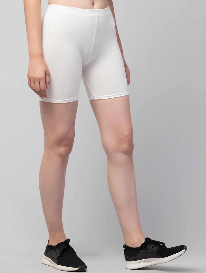 women's solid mid rise active wear shorts - 20830111 - Standard Image - 2