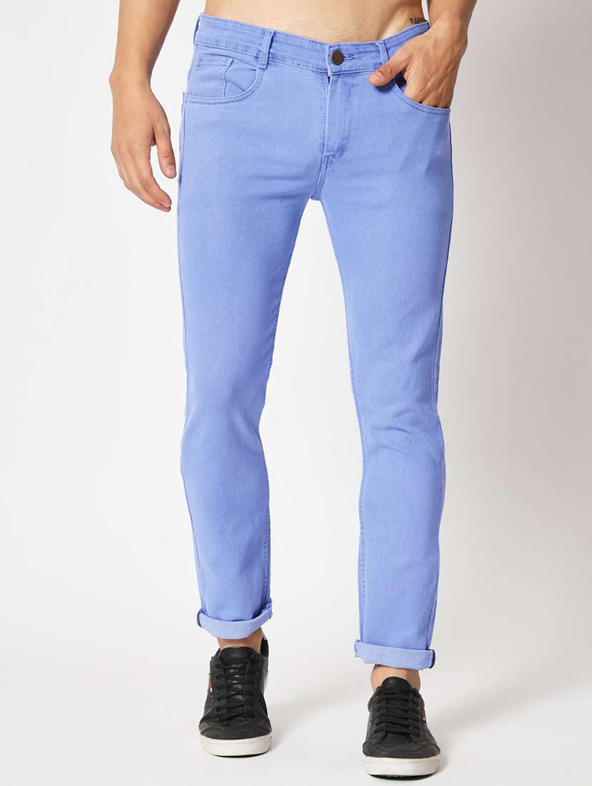 lavender low rise plain jean