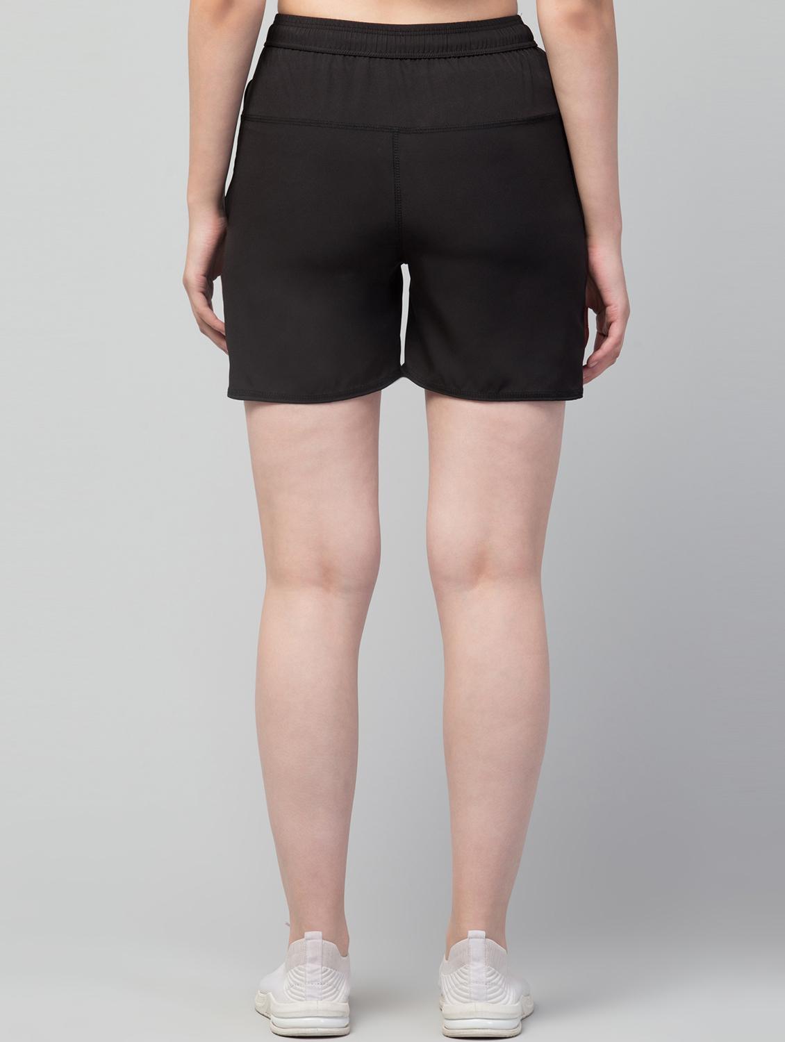 women's solid mid rise active wear shorts - 20830748 - Standard Image - 2