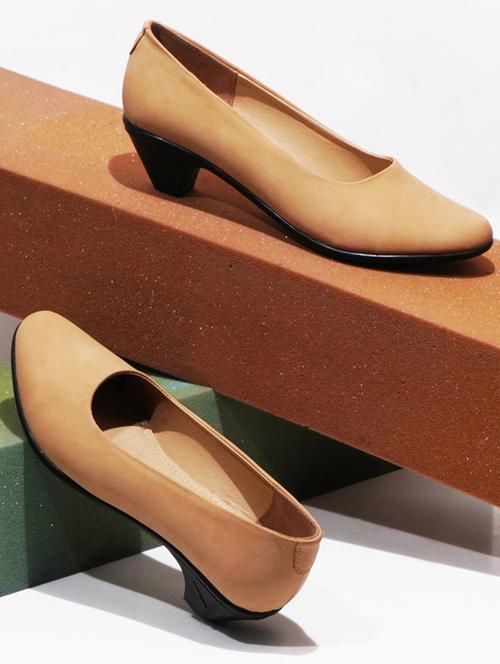 women beige slip on pump - 20831273 - Standard Image - 0