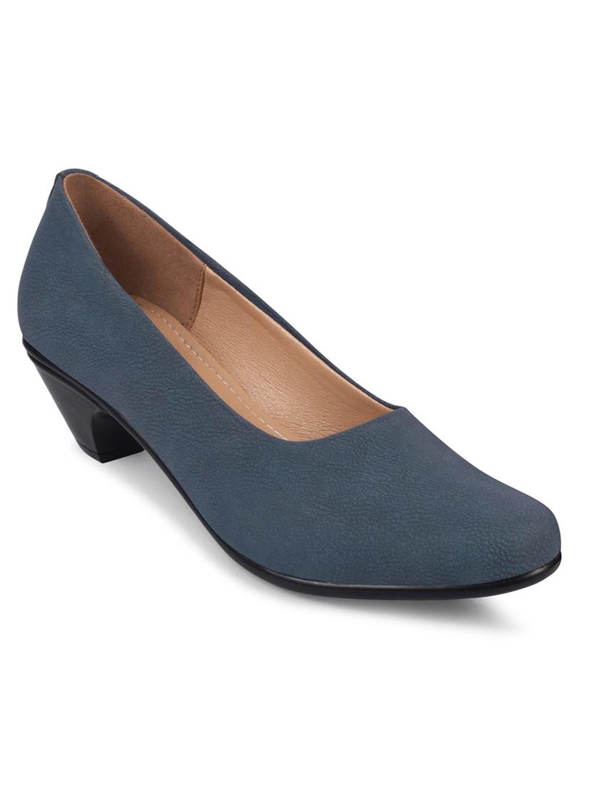 women blue slip on pump - 20831274 - Standard Image - 2