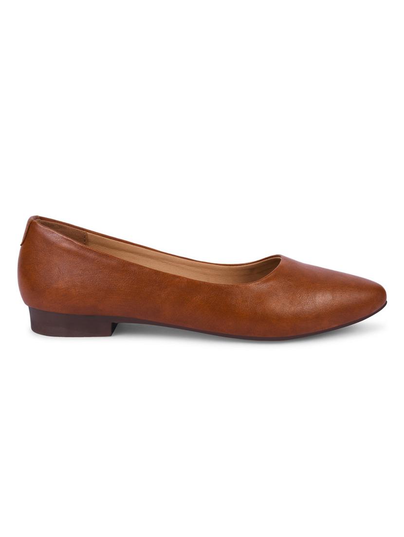 tan pu slip on ballerina - 20831278 - Standard Image - 2