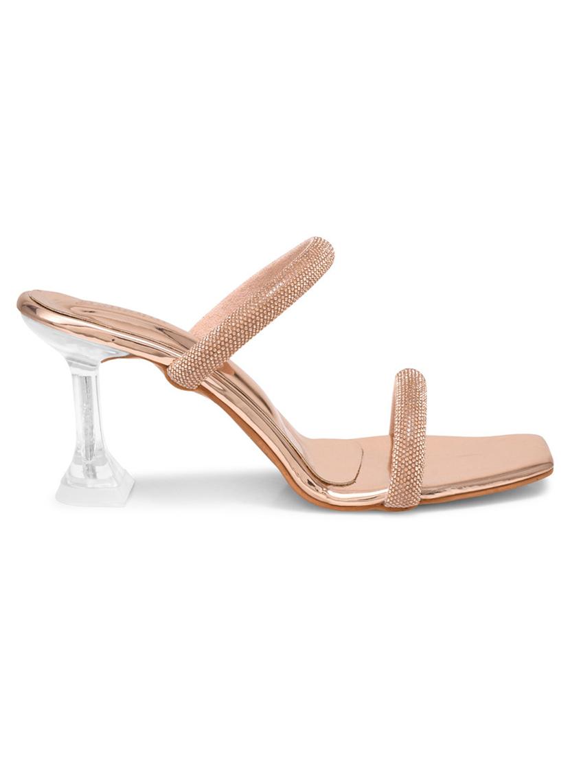 gold slip on sandal - 20831315 - Standard Image - 2