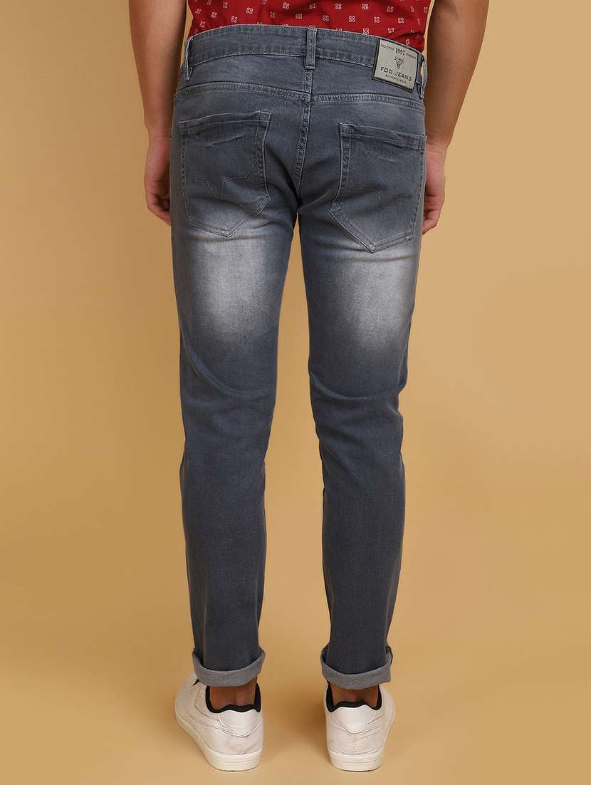 grey denimen mid rise washed denim jeansm jean - 20831399 -  Standard Image - 2