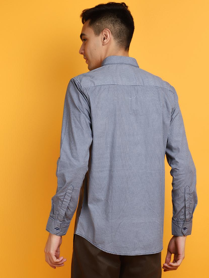 blue checkered casual shirt - 20831552 - Standard Image - 2