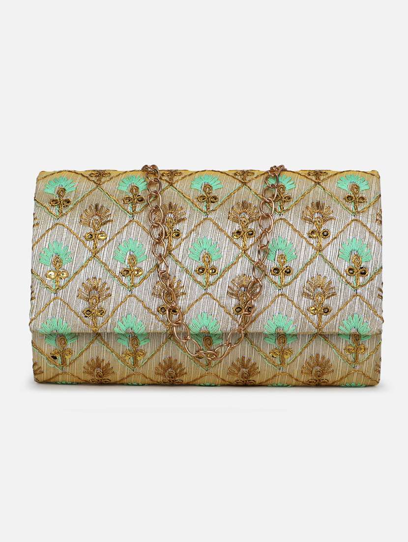 women embroidered ethnic clutch