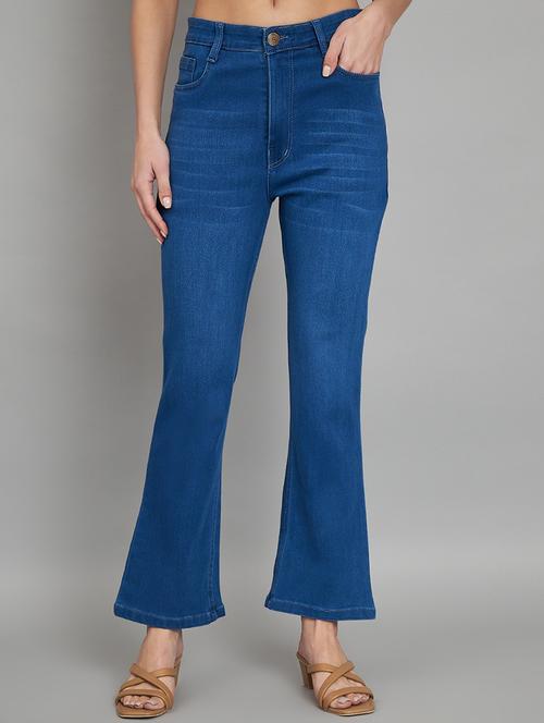 women high-rise solid bootcut jeans - 20831999 - Standard Image - 0