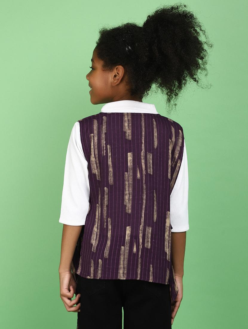 girls mock neck printed top - 20836633 - Standard Image - 2