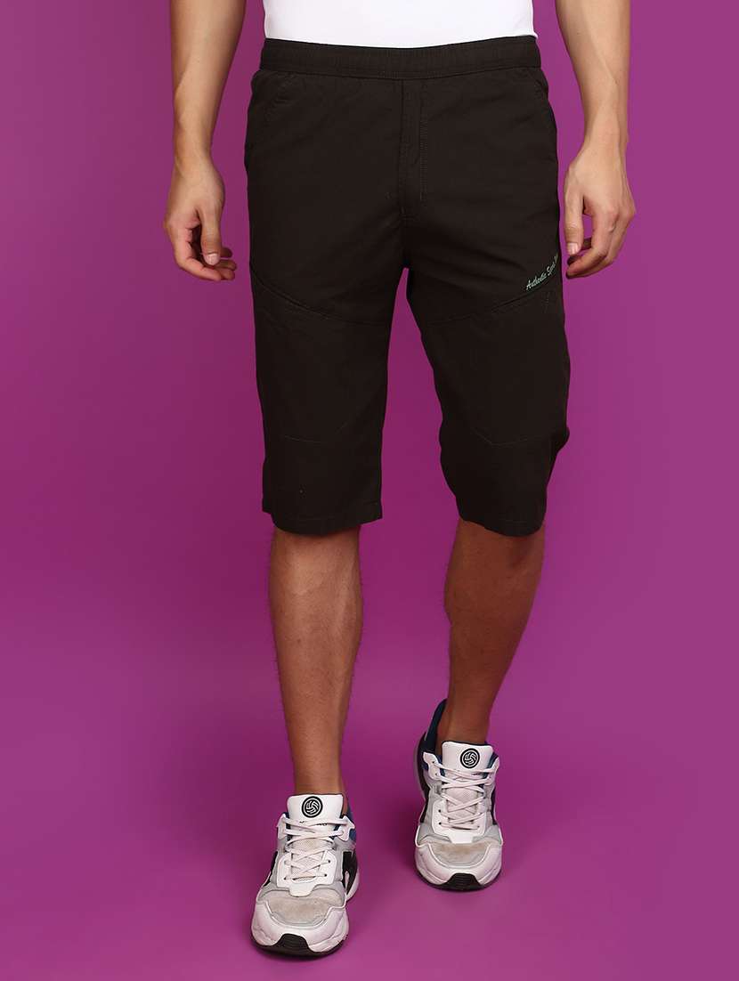 men cotton solids shorts