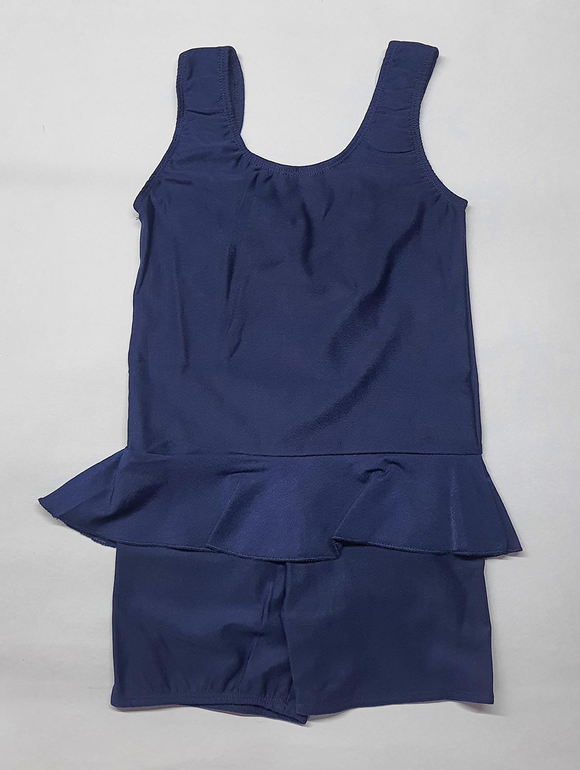 dark blue front print functional swimsuit - 20837355 - Standard Image - 2