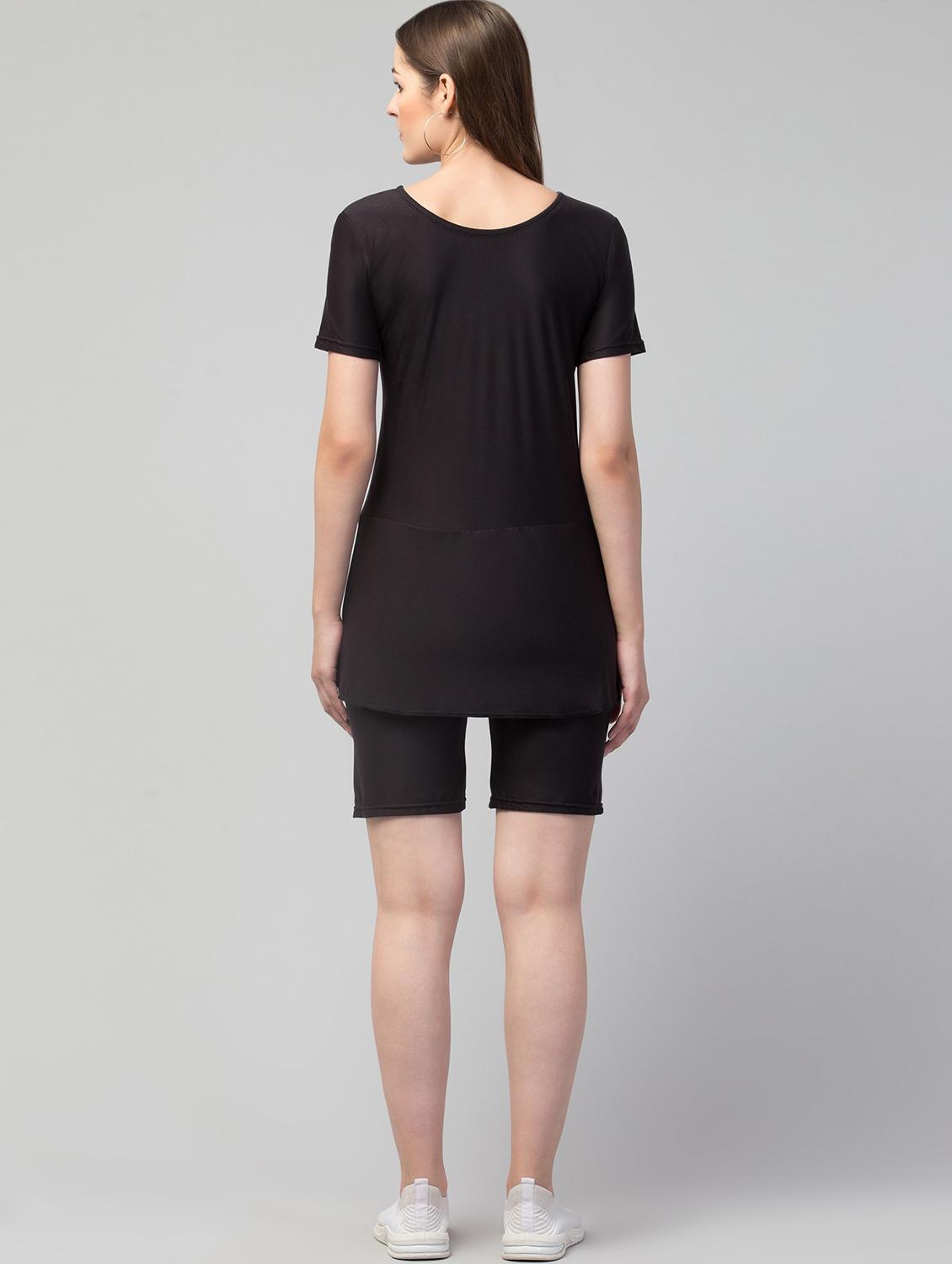 black nylon swimsuit - 20837631 - Standard Image - 2