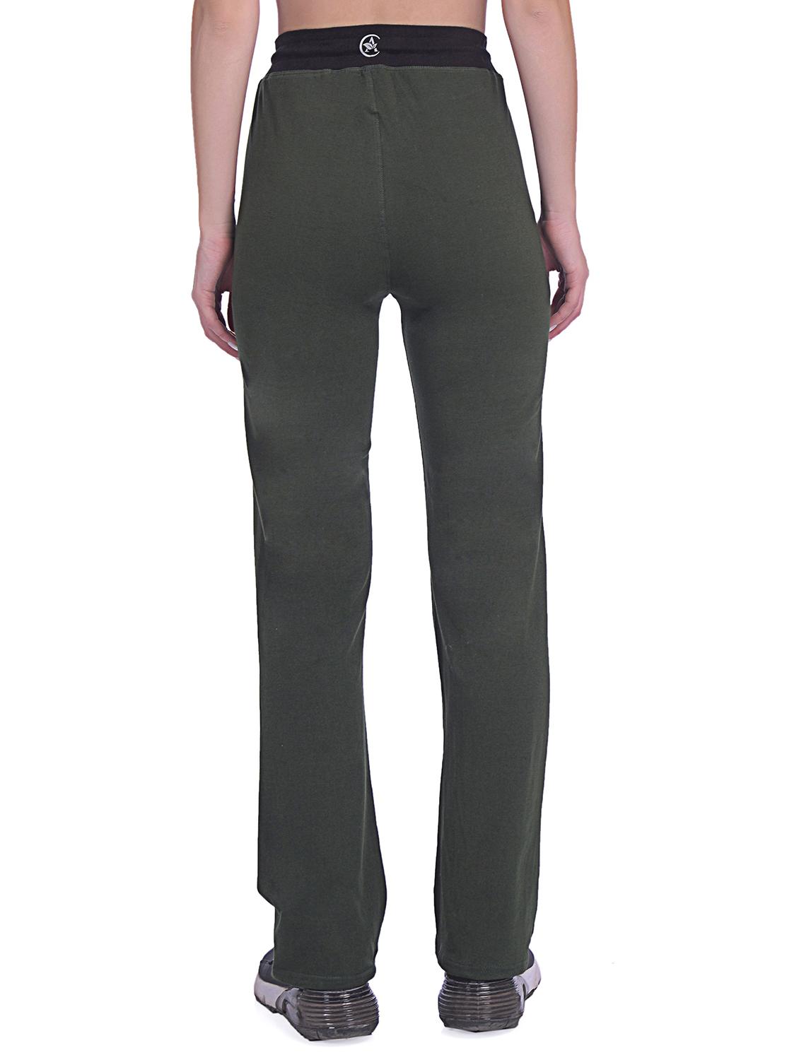 solid green cotton blend track pant - 20837647 - Standard Image - 2