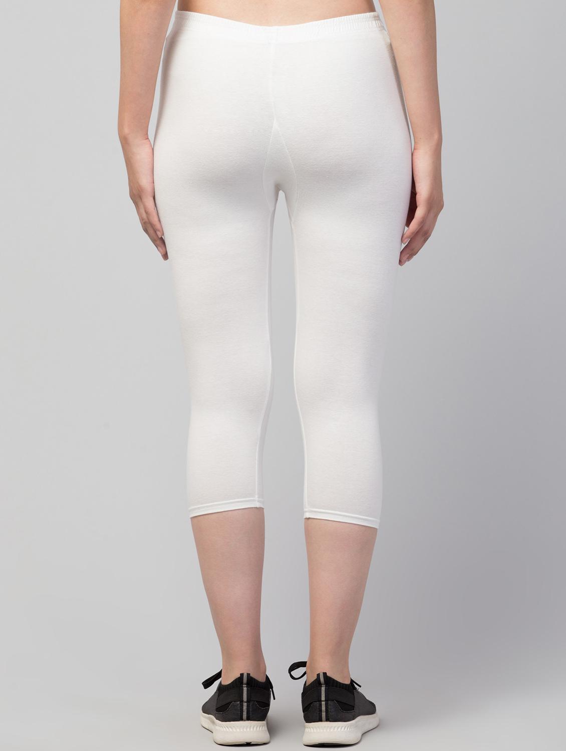 women solid cotton lycra capri - 20838203 - Standard Image - 2