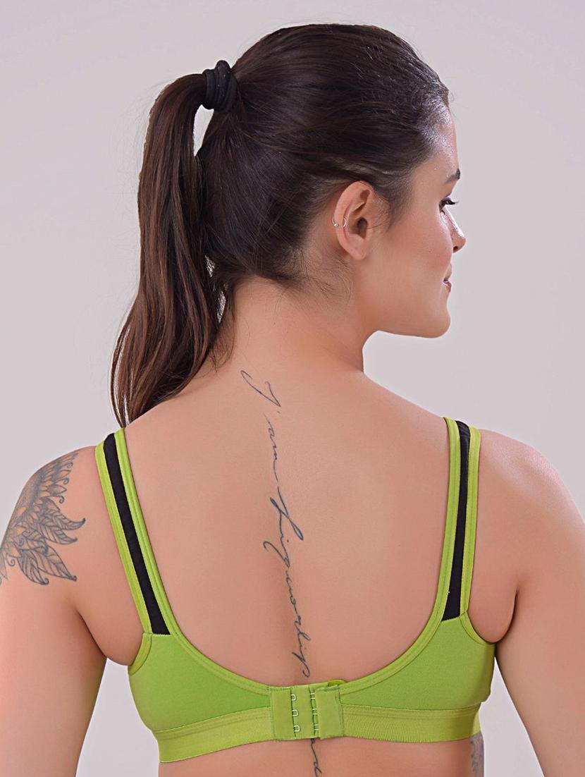 women color block sports bra - 20838559 - Standard Image - 2
