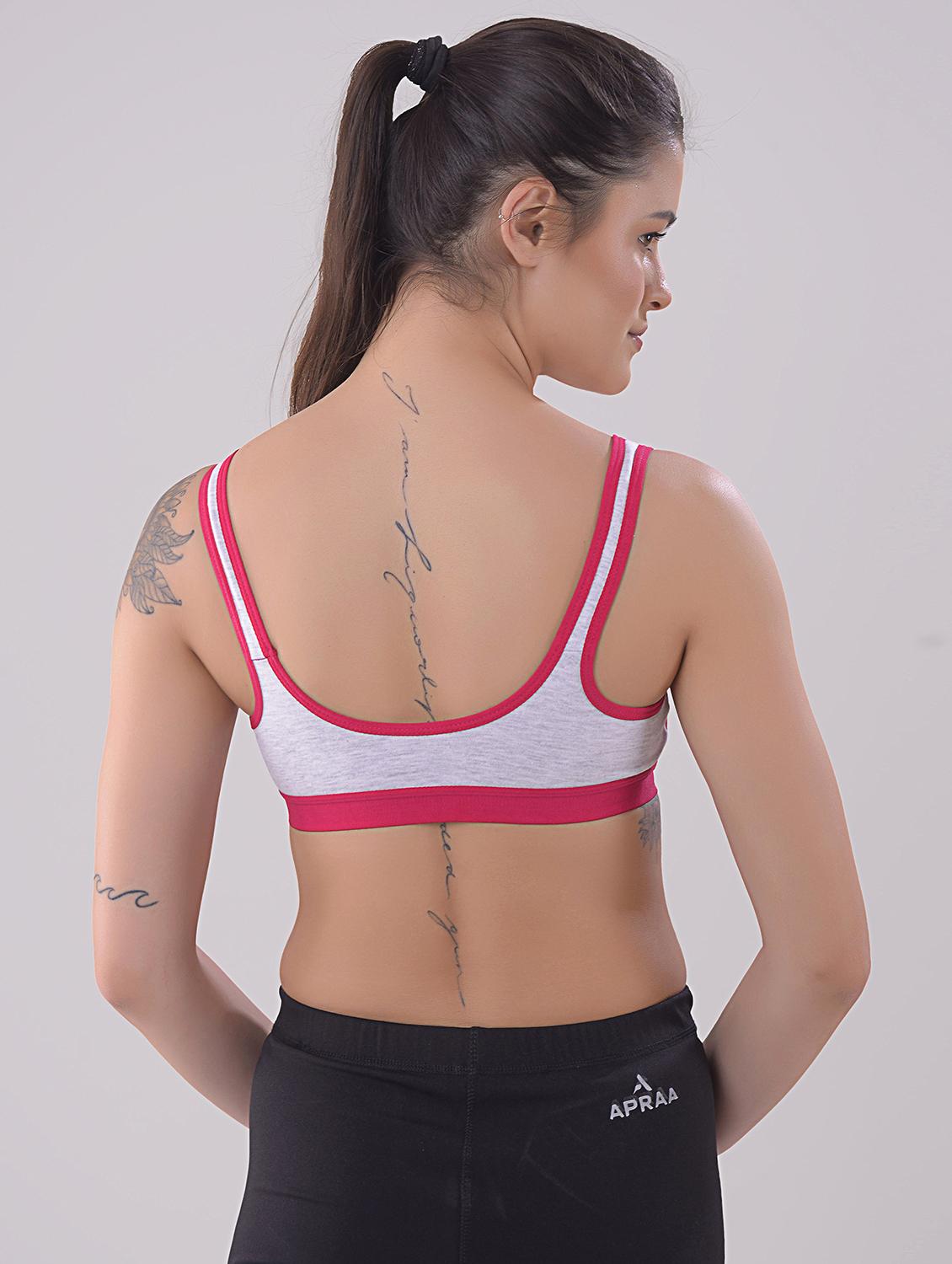 women color block sports bra - 20838618 - Standard Image - 2