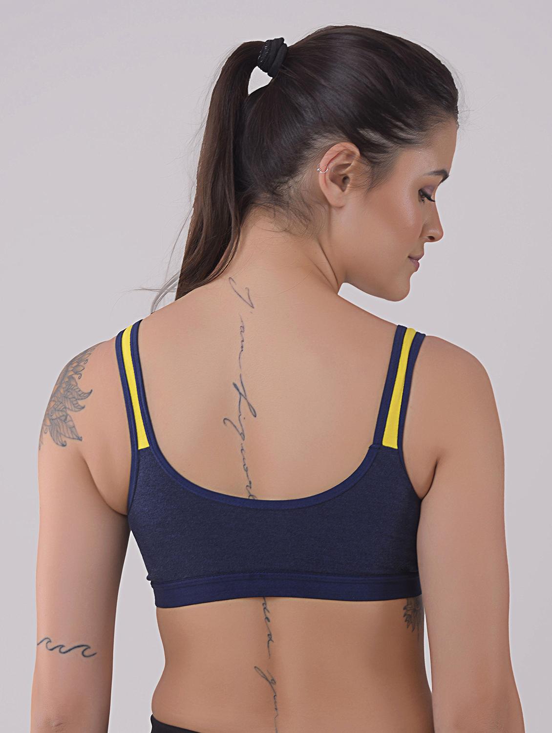 women color block sports bra - 20838720 - Standard Image - 2