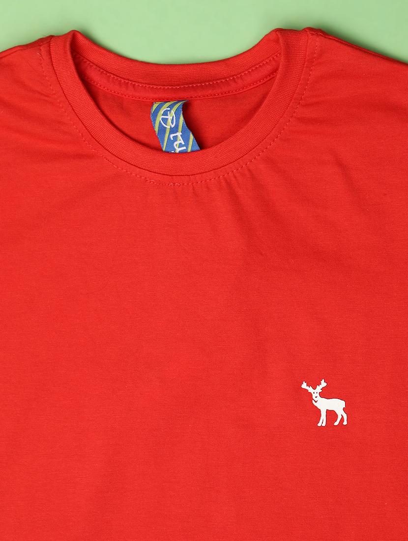 boys red solid short sleeve t-shirt - 20839441 - Standard Image - 2