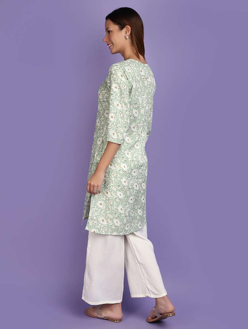 women printed kurta palazzo set set - 20839479 -  Standard Image - 2