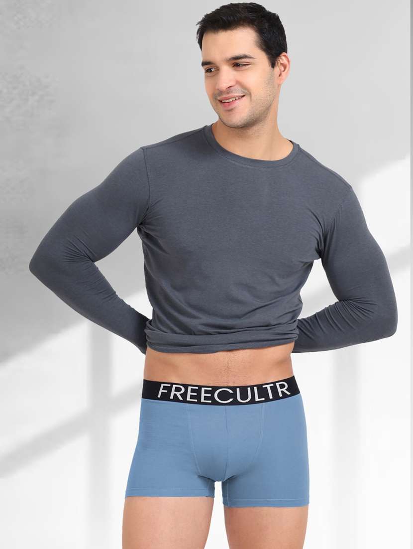 men pack of 3 pure cotton trunks briefs - 20840005 -  Standard Image - 2