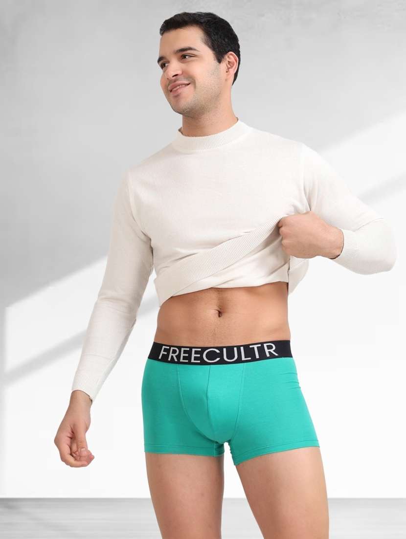 men pack of 3 pure cotton trunks briefs - 20840007 -  Standard Image - 2