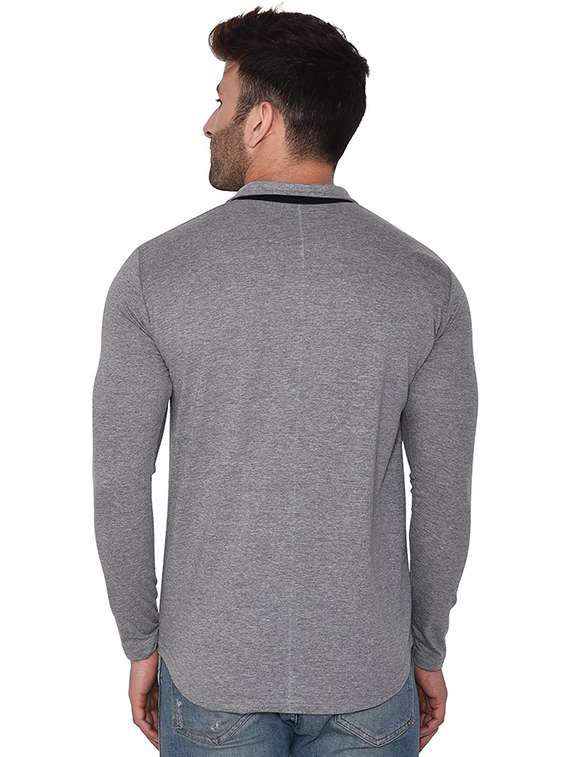 men collared placement printed casual shirt - 20840694 -  Standard Image - 2