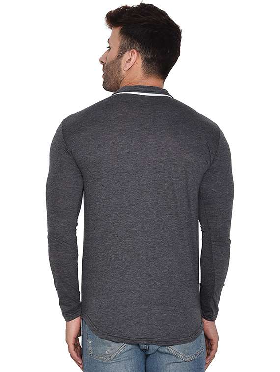 men collared placement printed casual shirt - 20840713 -  Standard Image - 2