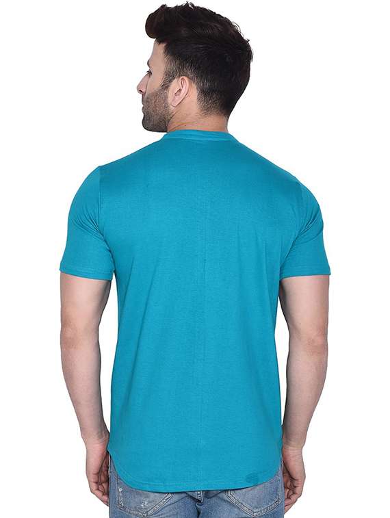 men mandarin neck placement printed casual shirt - 20840767 -  Standard Image - 2