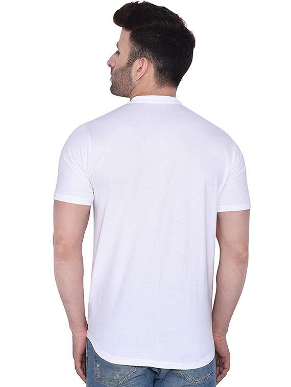 men mandarin neck placement printed casual shirt - 20840785 -  Standard Image - 2