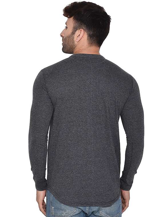 men mandarin neck placement printed casual shirt - 20840798 -  Standard Image - 2