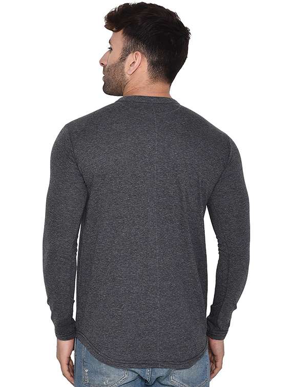 men mandarin neck placement printed casual shirt - 20840808 -  Standard Image - 2