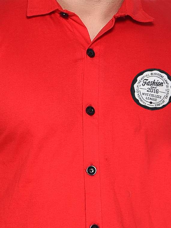 men collared placement printed casual shirt - 20840854 -  Standard Image - 2