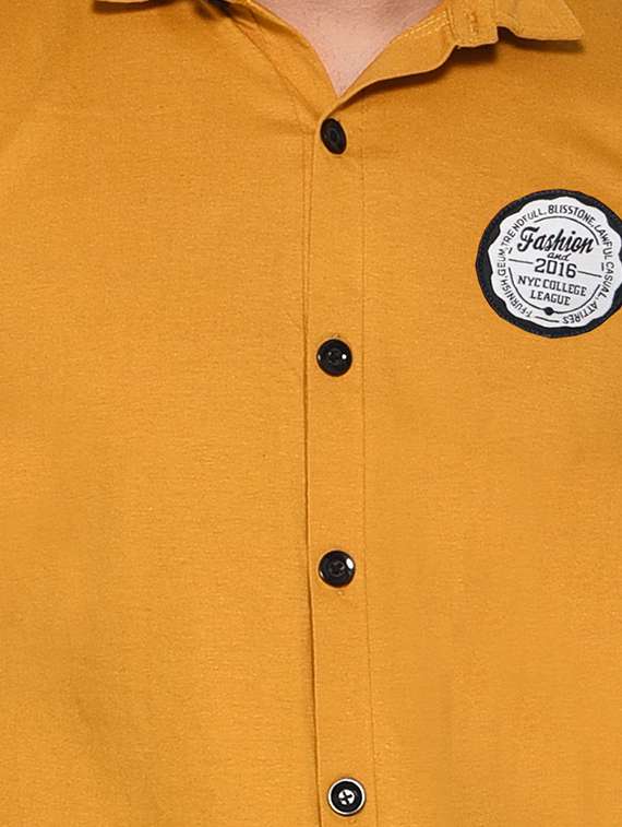 men collared placement printed casual shirt - 20840855 -  Standard Image - 2