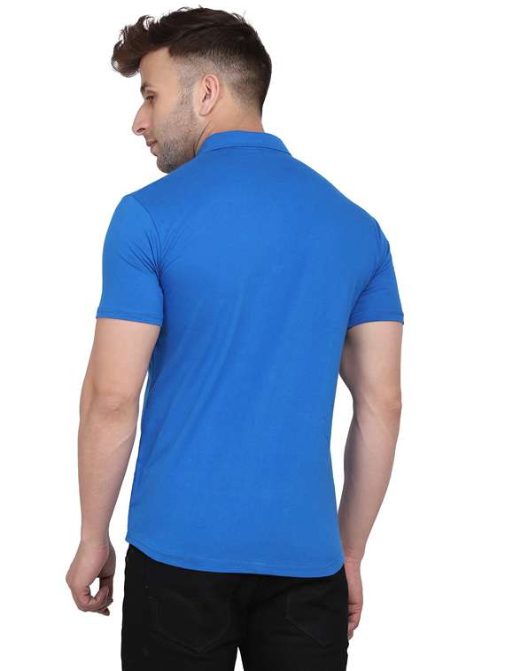 blue cotton blend casual shirt - 20840906 -  Standard Image - 2